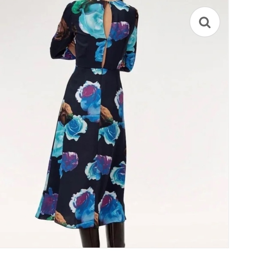 NWT Aritzia Babaton Maxwell Midi Dress in Blue Floral Size 4 - Picture 4 of 14